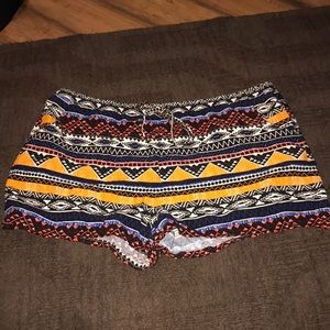 Aztec patterned shorts